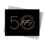 Nifty At 50 Birthday Card