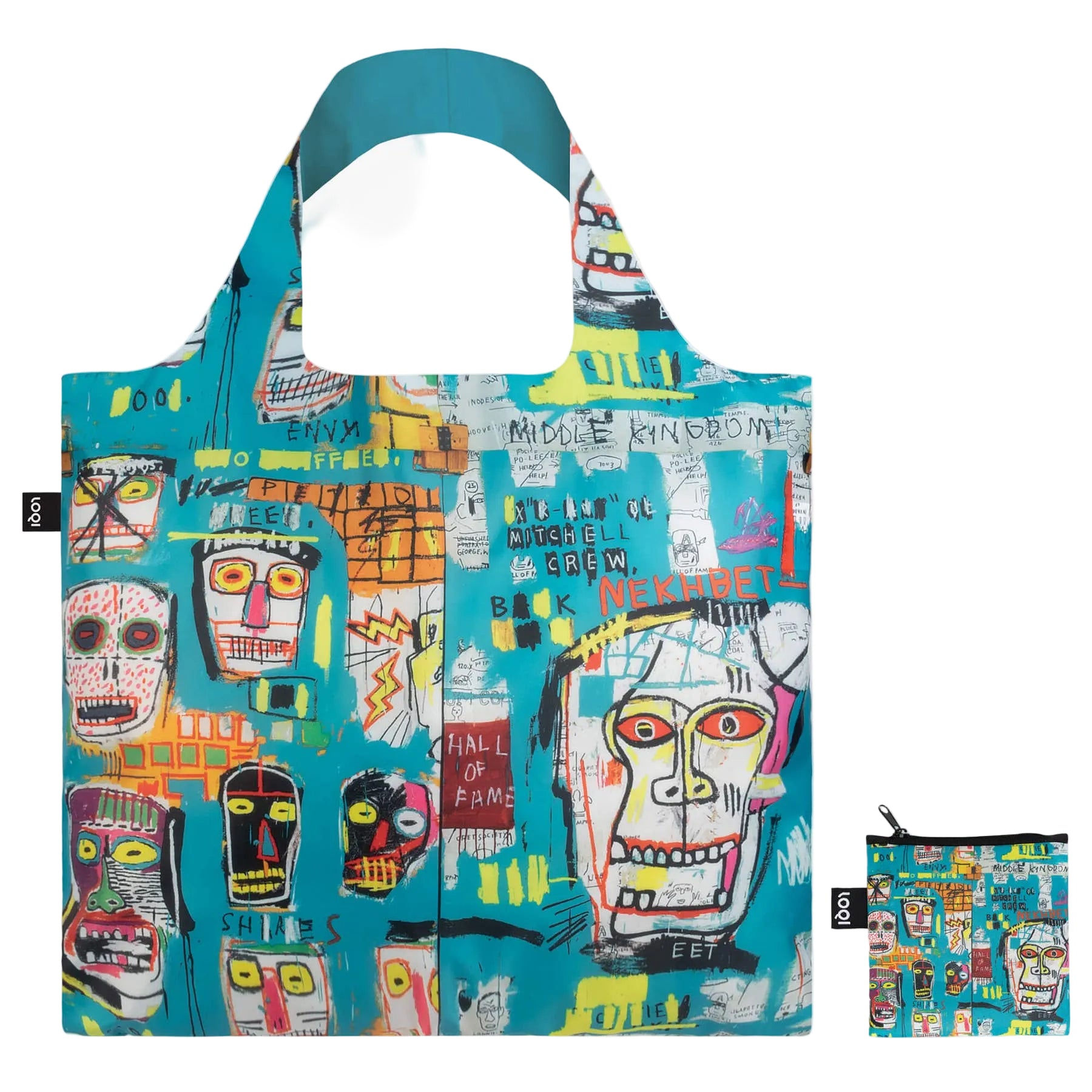 Jean Michel Basquiat Skull Recycled Bag
