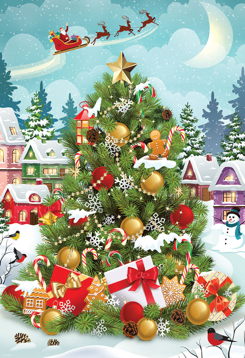 Christmas Tree Tin  550 Shaped Tin Puzzle