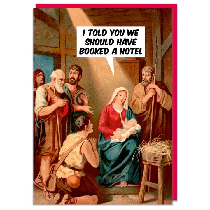 Booked A Hotel Holiday Card