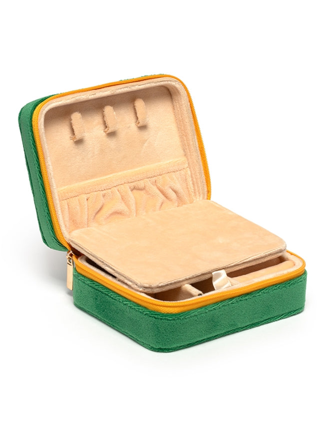Press For Champagne Velvet Jewelry Zip Case