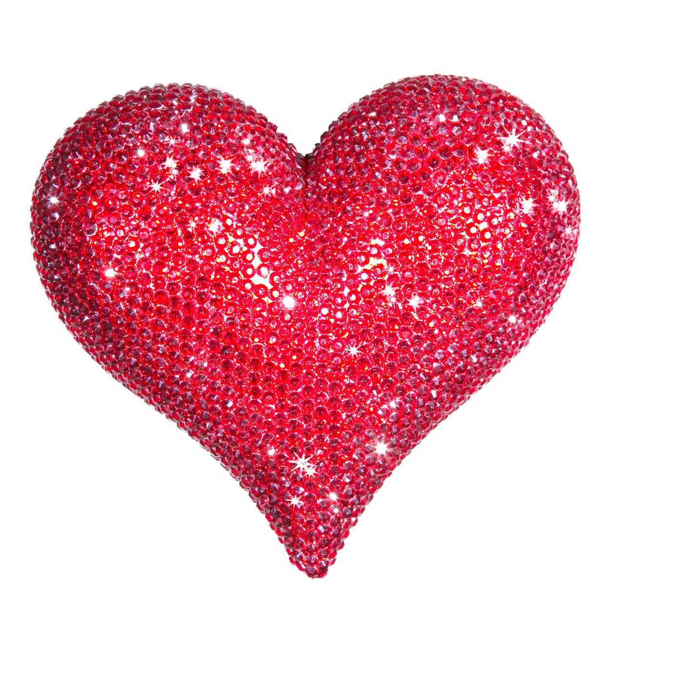 Red Rhinestone Love Heart - 7"