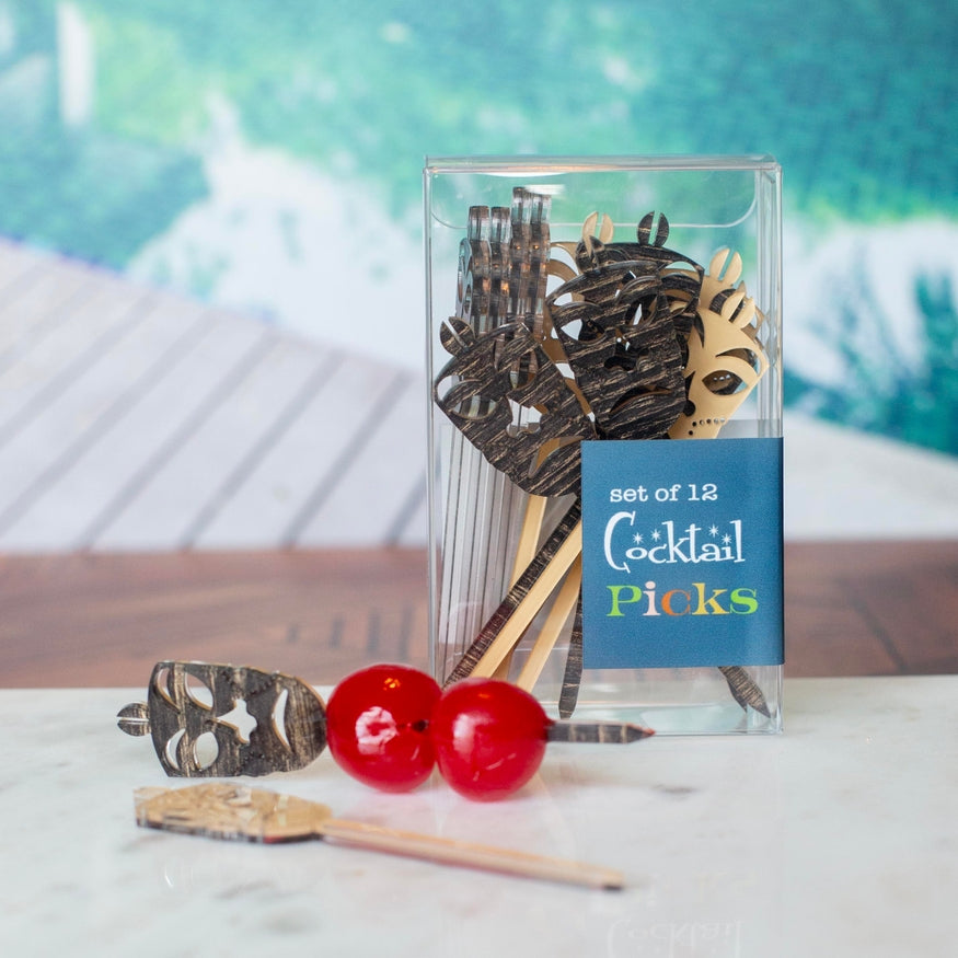 Tiki Mask Cocktail Pick Set - Just Fabulous Palm Springs