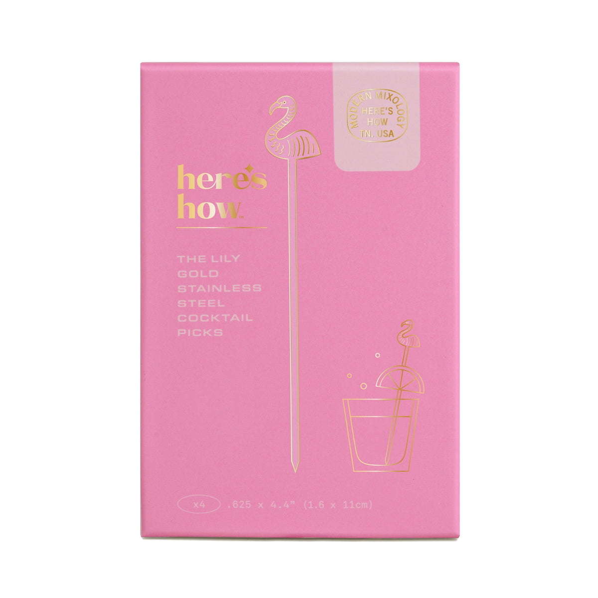 The Lily Flamingo Cocktail Picks - Set of 4 - Just Fabulous Palm Springs