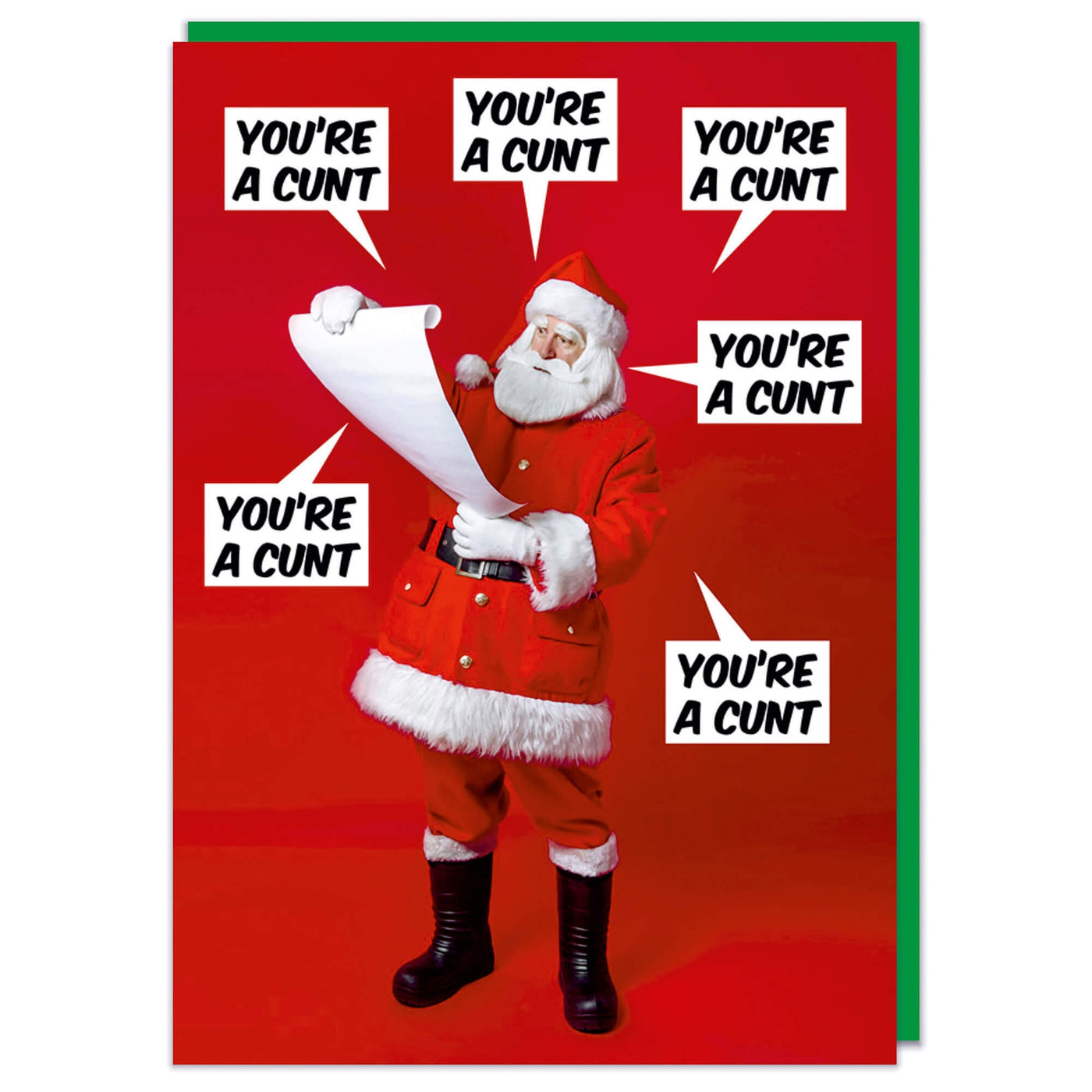 You're A C*Nt List Christmas Holiday Card