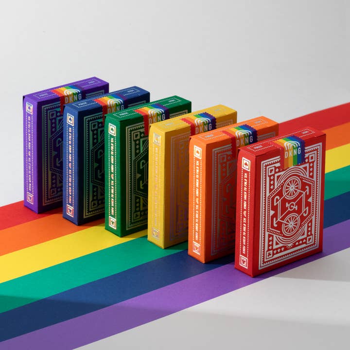 Dkng Rainbow Wheels Playing Cards