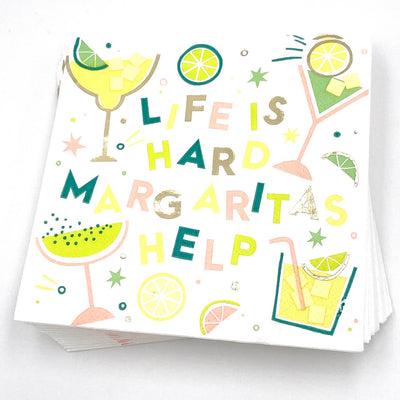 Margaritas Help Foil Cocktail Napkins