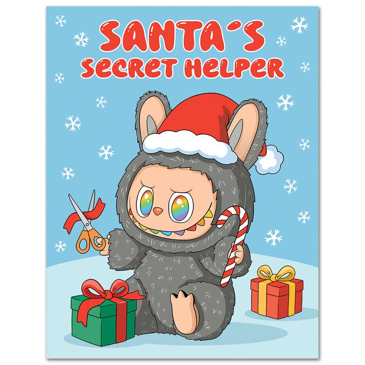 Holiday Card: Labubu Santa's Secret Helper