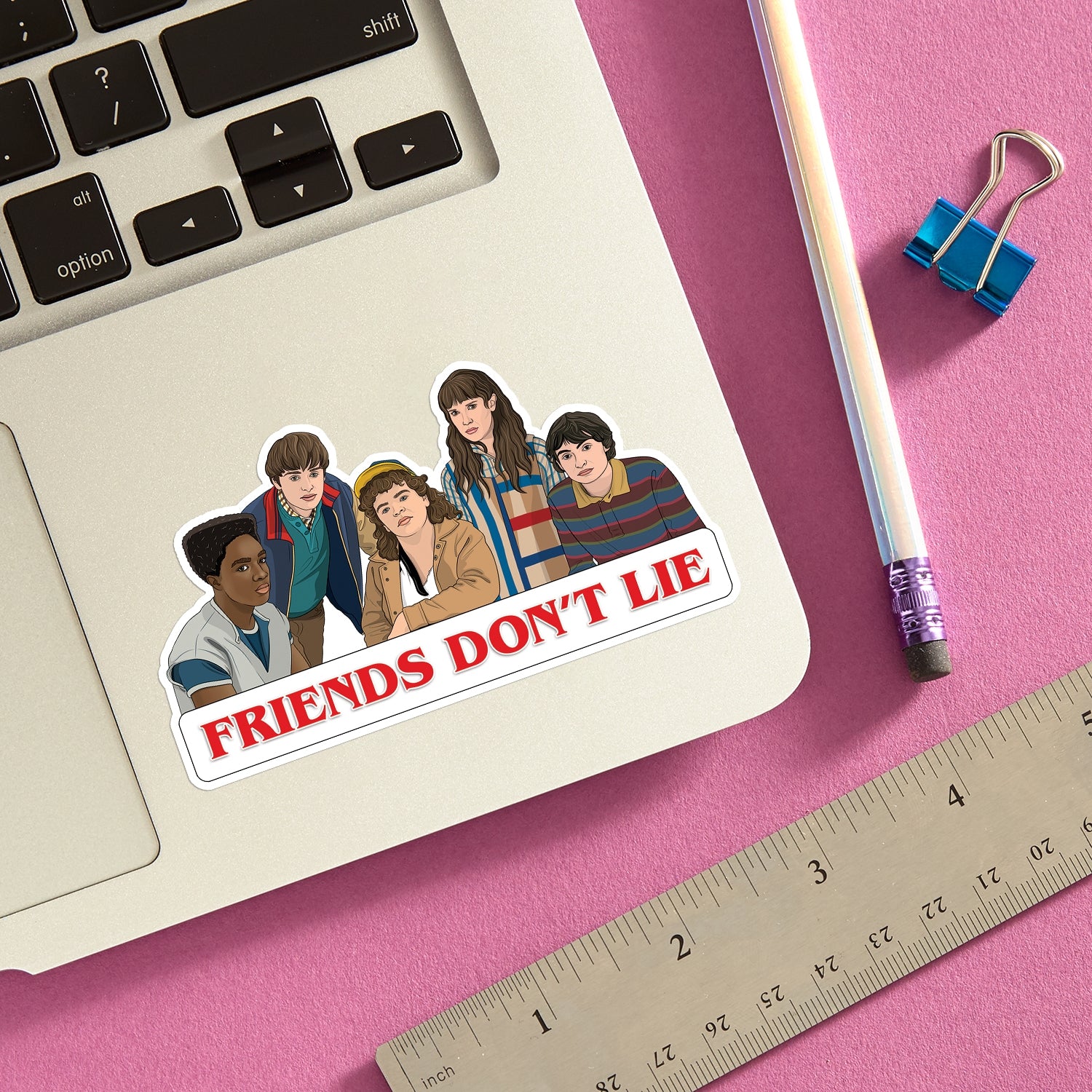 Die Cut Sticker: Stranger Things Friends Don't Lie