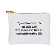 Uncomfortable "White Lotus" Zipper Pouch - Just Fabulous Palm Springs