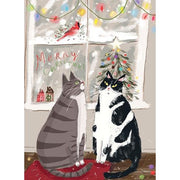 Cats And Cardinal Holiday Card - Just Fabulous Palm Springs