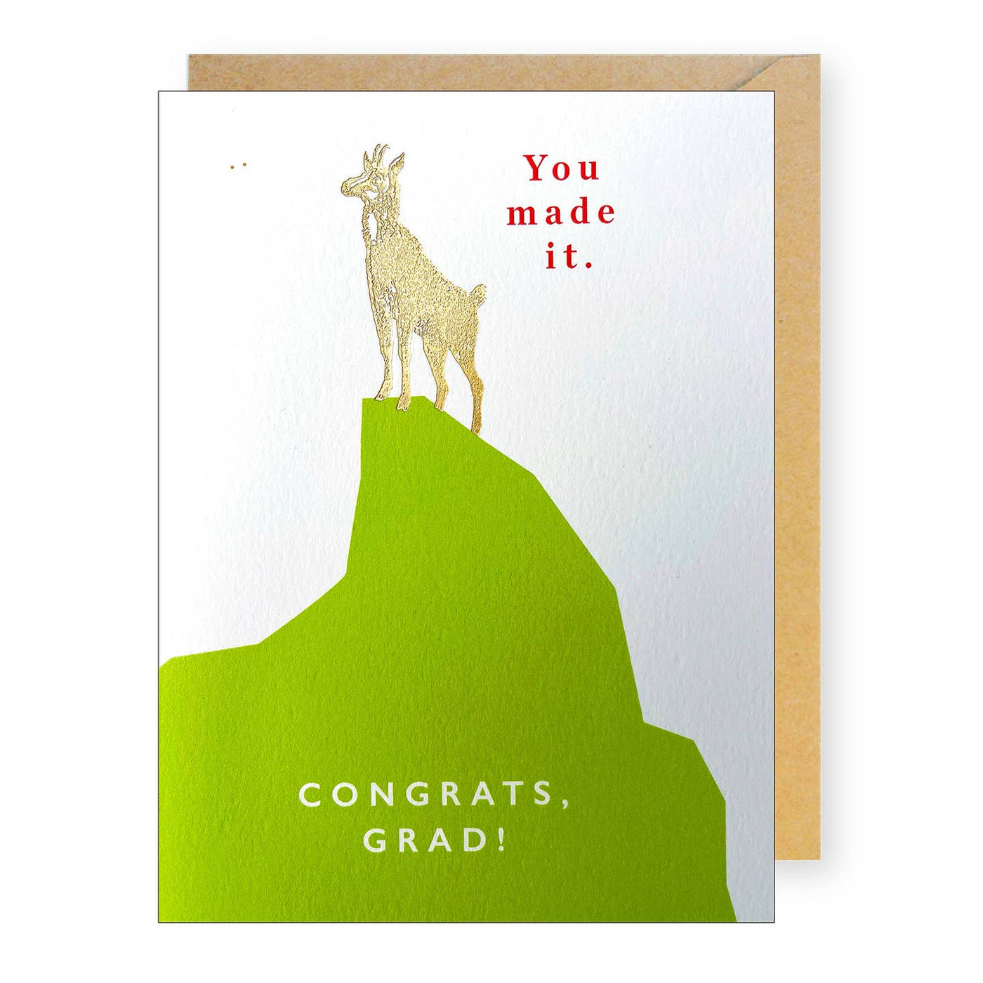 Mountain Goat Graduation Greeting Card