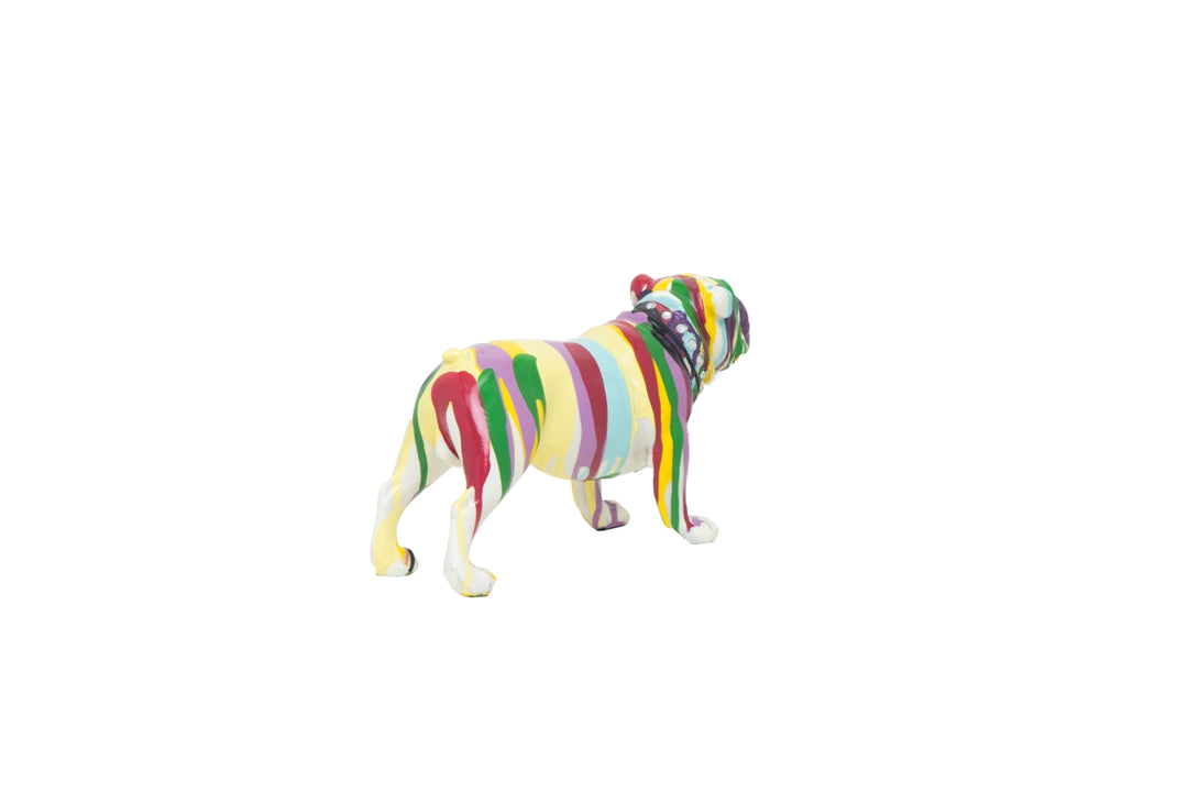 Graffiti Bulldog Standing with Collar - 10" long