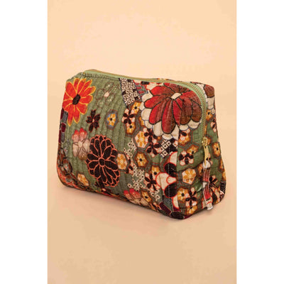 70s Kaleidoscope Floral Quilted Vanity Bag - Large