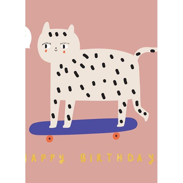 Snow Leopard Birthday Card - Just Fabulous Palm Springs