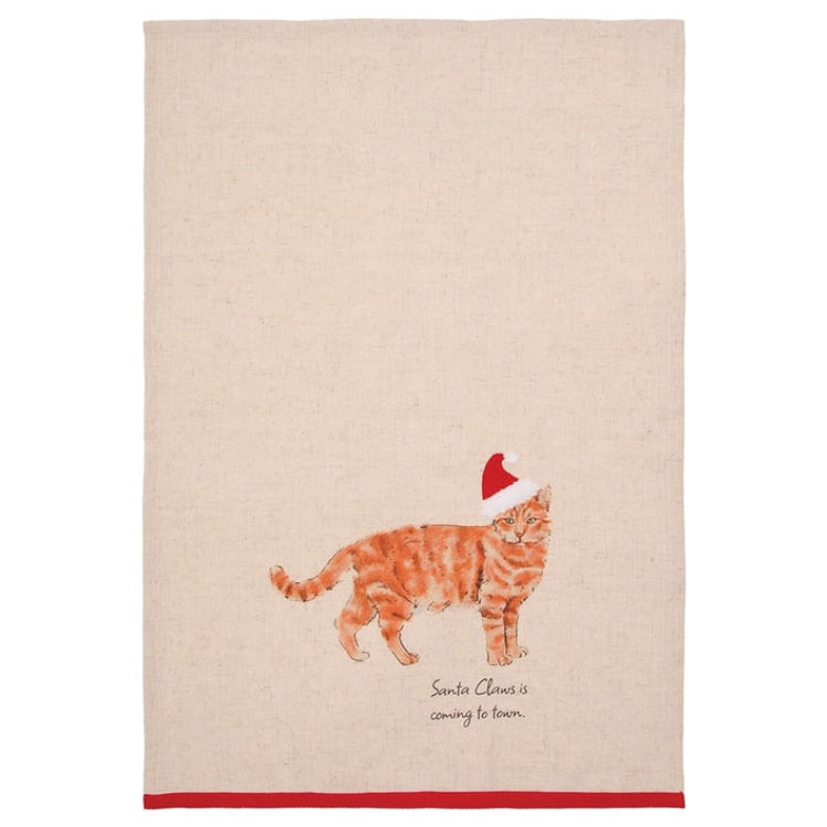 Santa Claws Cat Kitchen Towel