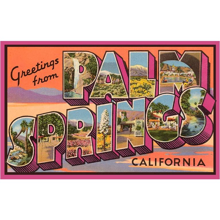Greetings From Palm Springs Blank Greeting Card