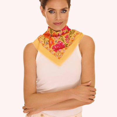 Sketched Florals Cotton Bandana