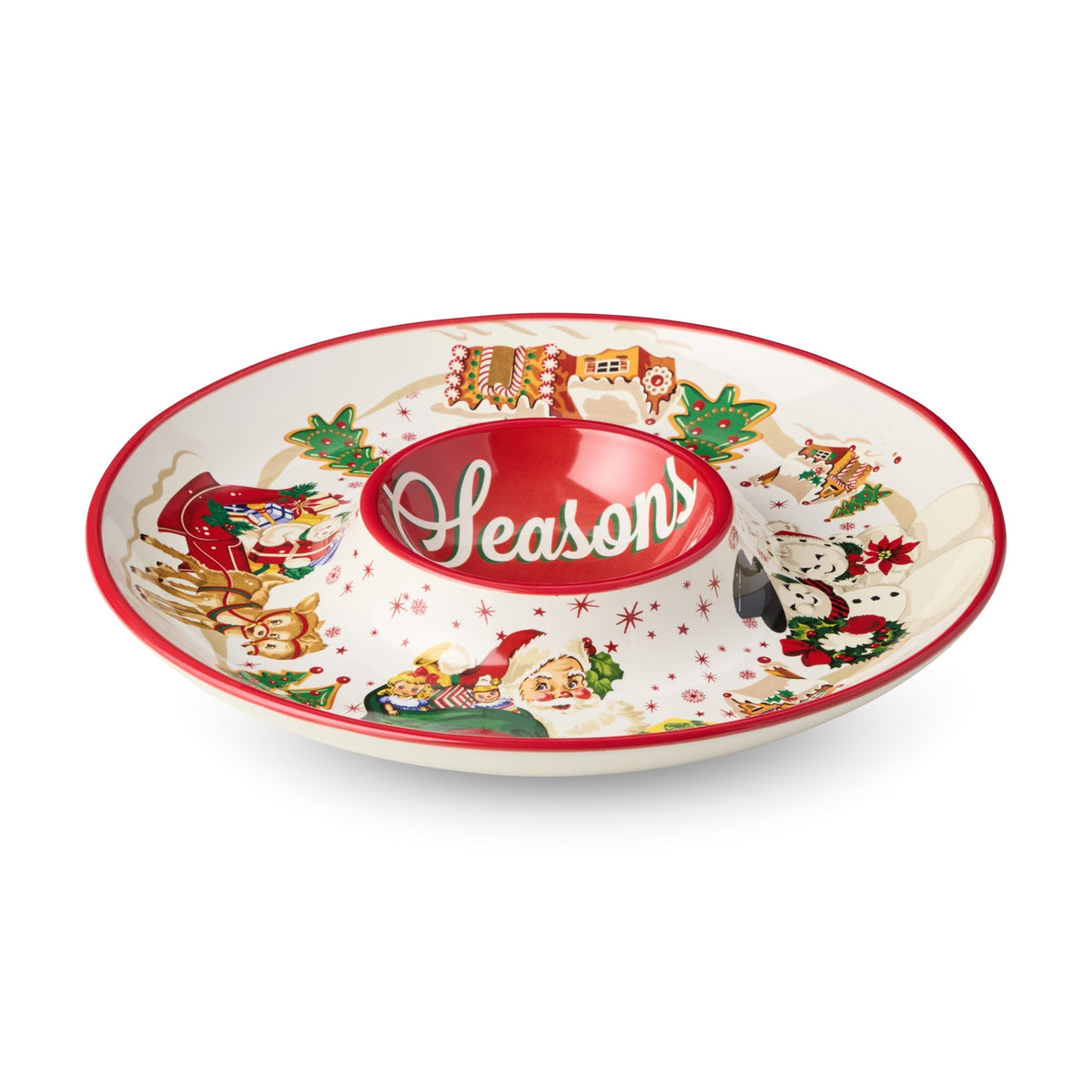 Santa's Retro Chip & Dip 13.75