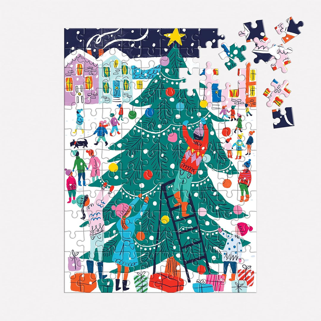 Tree Decorating 130-Piece Mini Puzzle Ornament