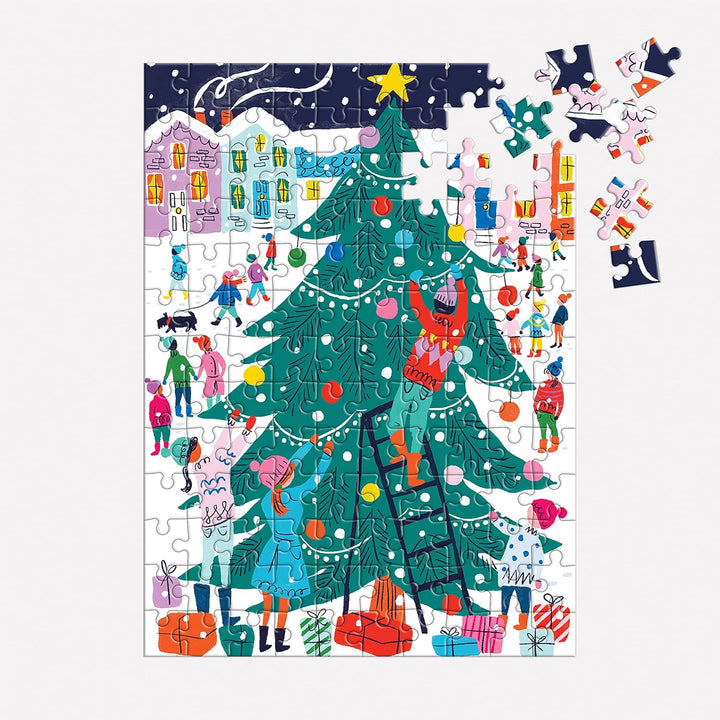 Tree Decorating 130-Piece Mini Puzzle Ornament