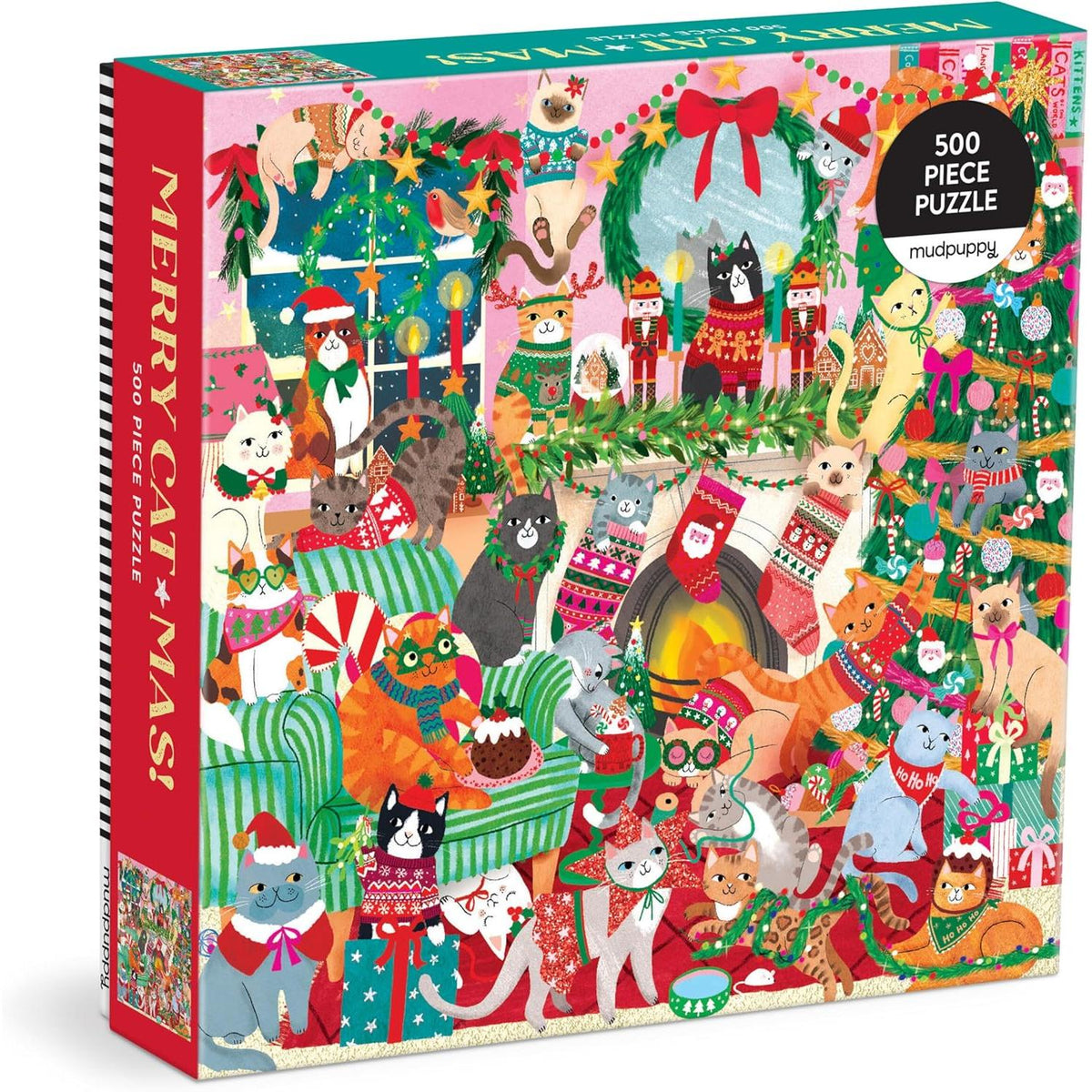 Merry Catmas! 500 Piece Family Jigsaw Puzzle