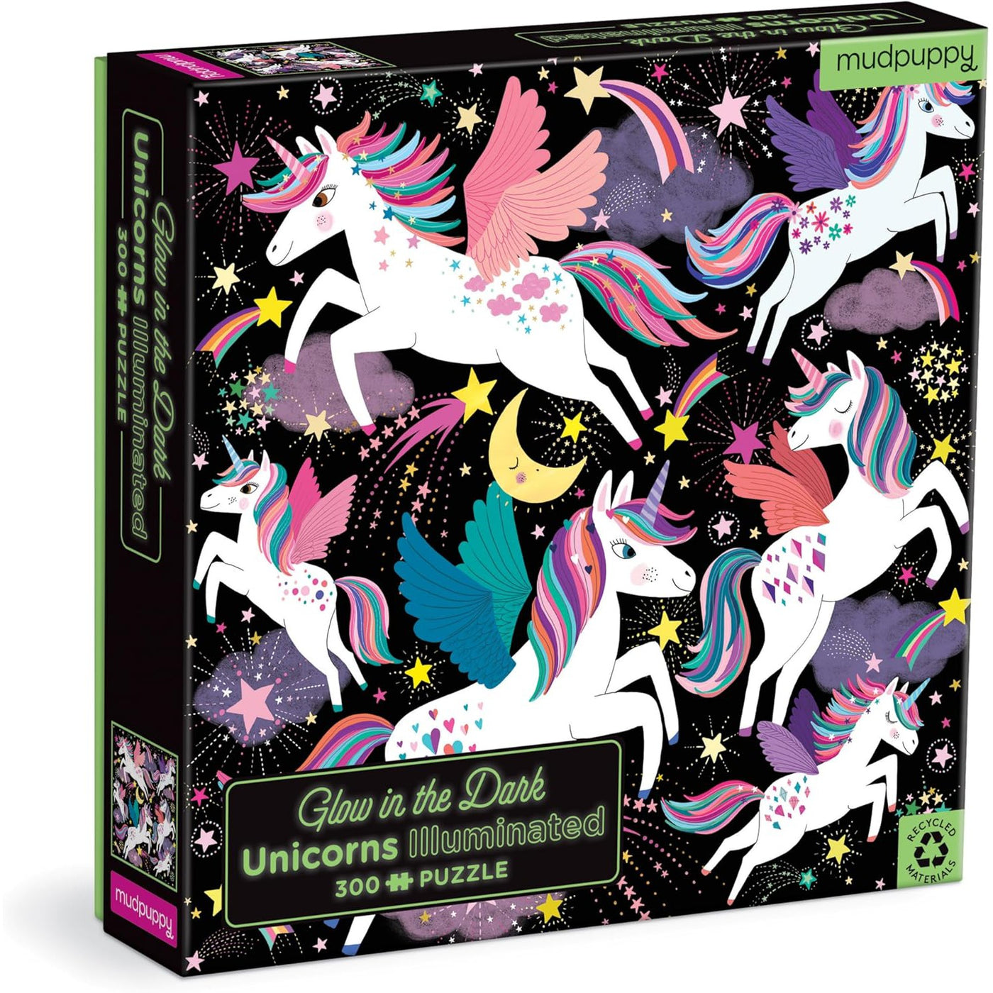 Unicorns Illuminated 300 Piece Glow In The Dark Puzzle