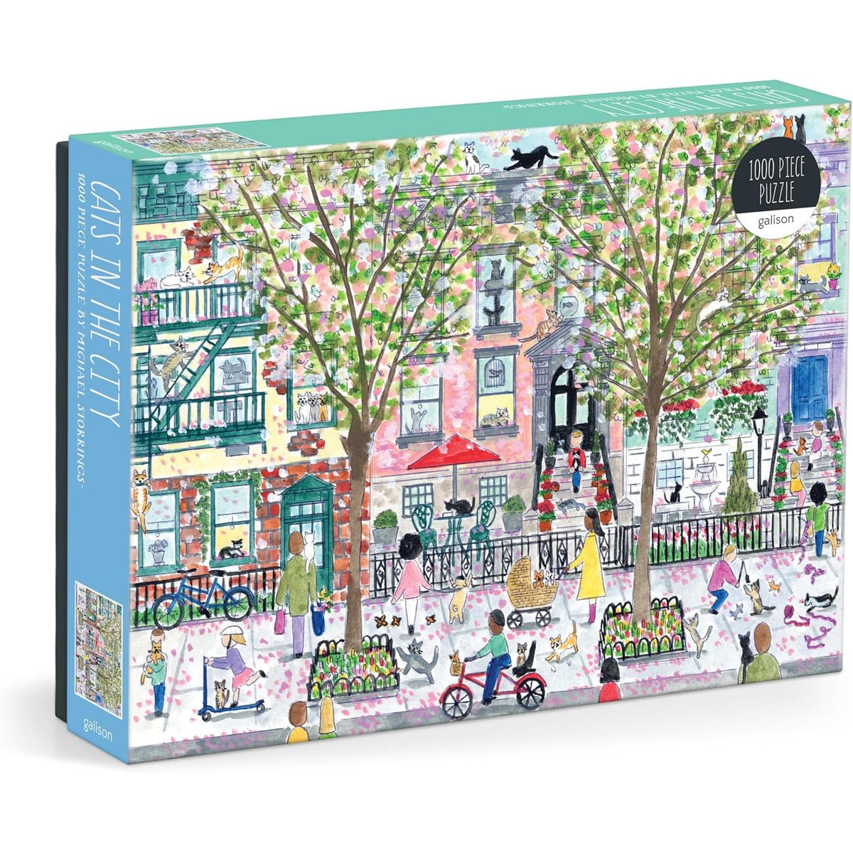 Michael Storrings Cats in The City 1000 Piece Puzzle - Just Fabulous Palm Springs