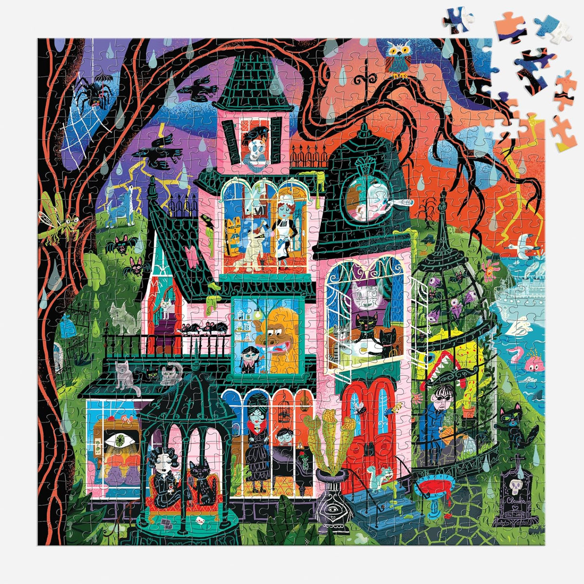 Family Monster Mansion 500 Piece Puzzle