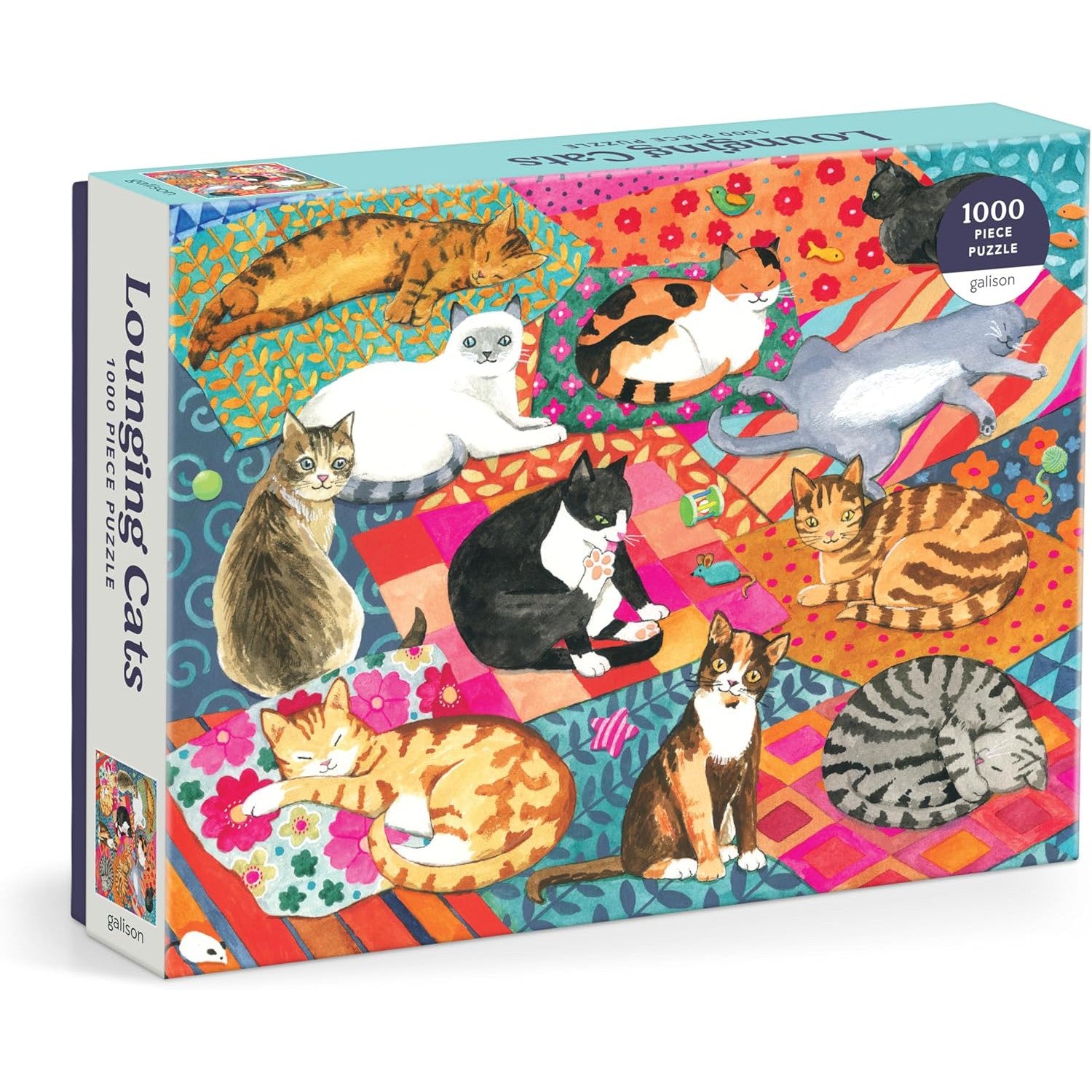 Lounging Cats 1000 Piece Puzzle - Just Fabulous Palm Springs