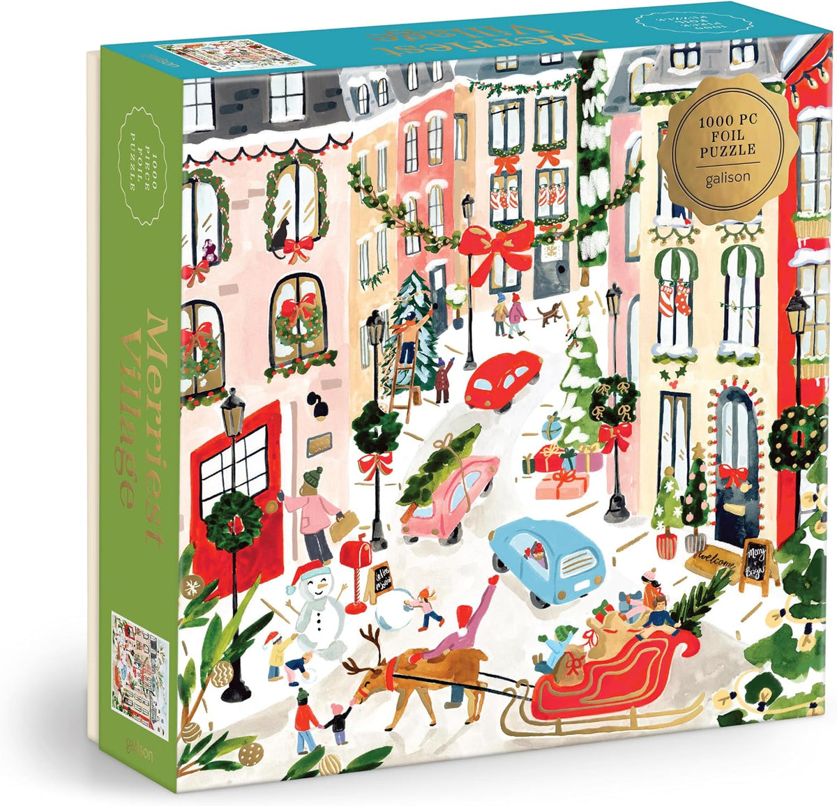 Foil Merriest Village 1000 Piece Puzzle