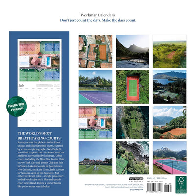 Wall Calendar 2026: Tennis Courts