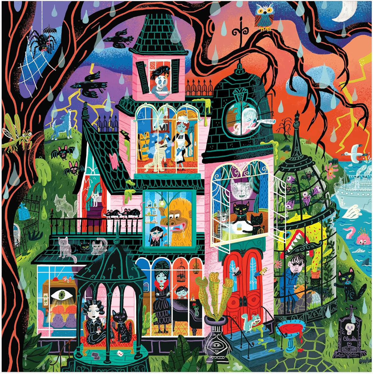Family Monster Mansion 500 Piece Puzzle