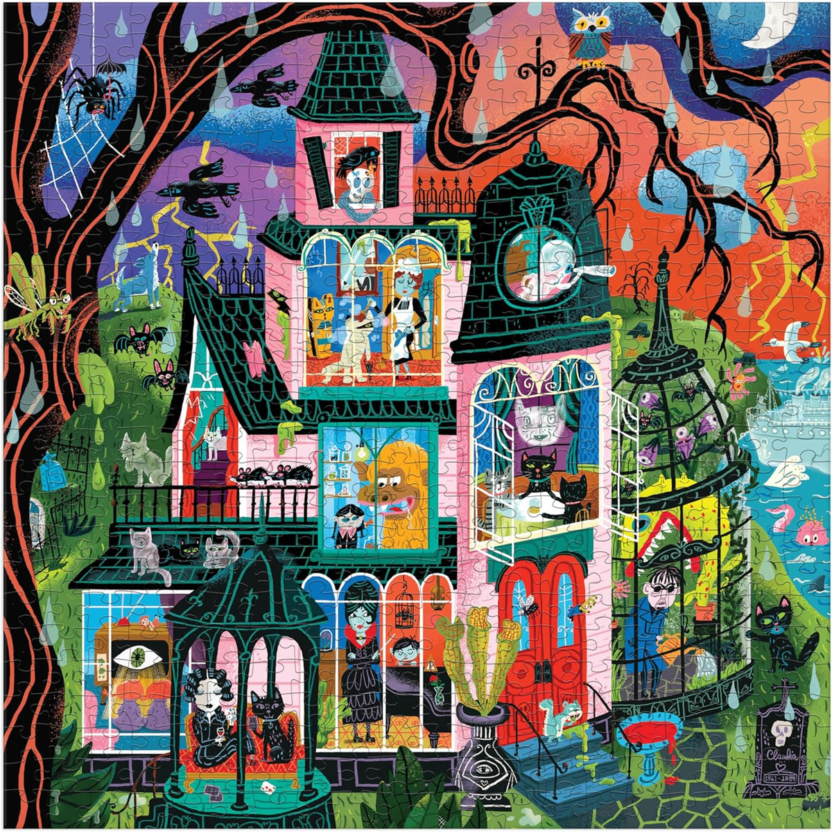 Family Monster Mansion 500 Piece Puzzle