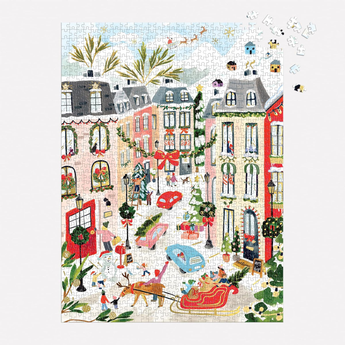 Foil Merriest Village 1000 Piece Puzzle