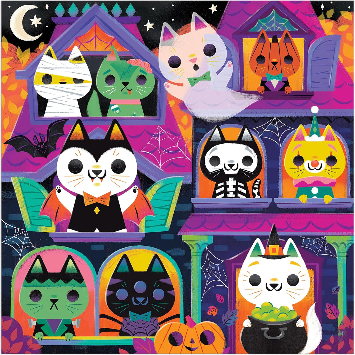 Glow Family Haunted House Cats 300 Piece Puzzle