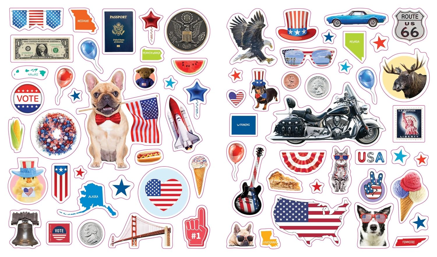 Eyelike Stickers: U.S.A.