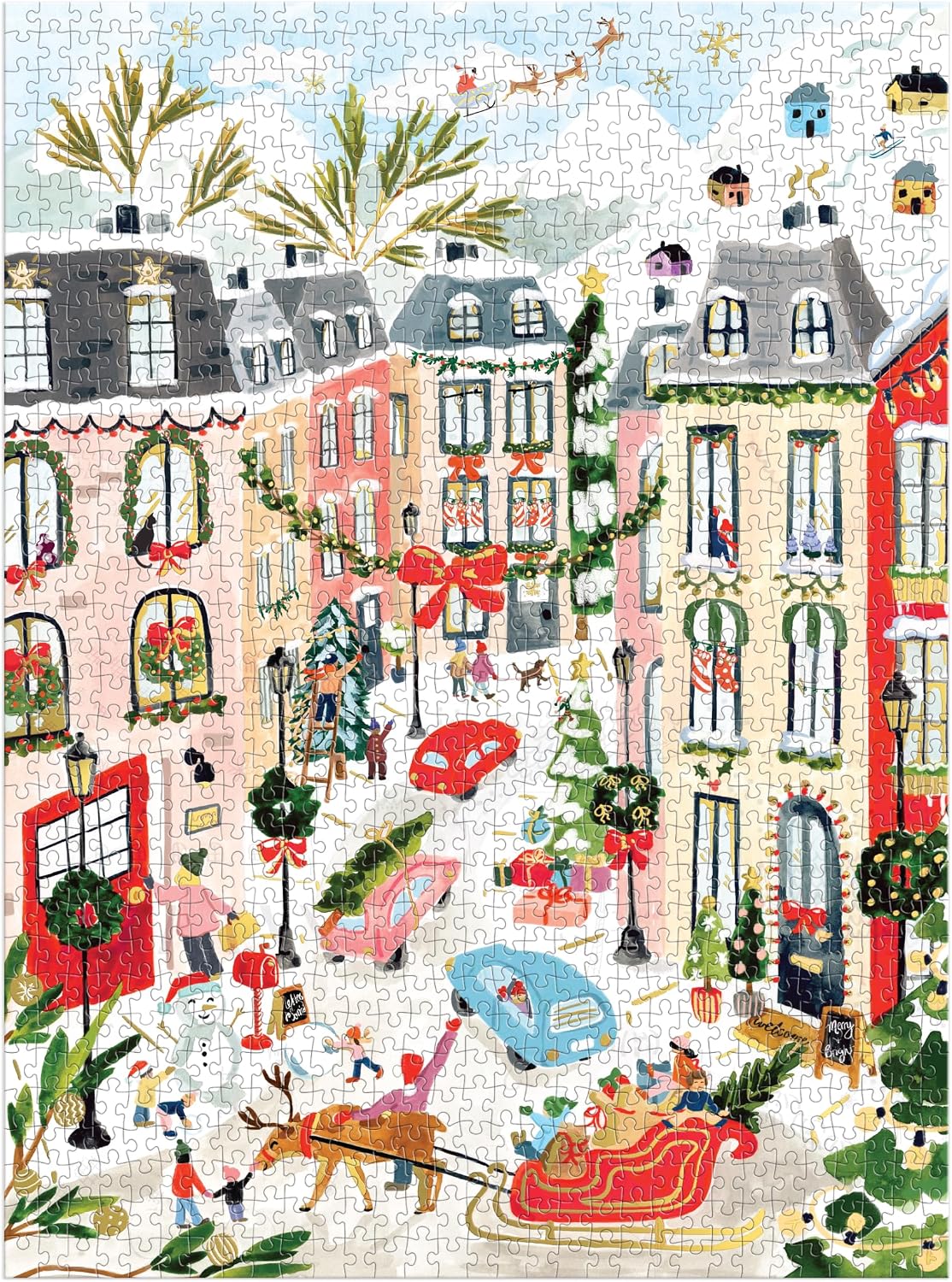 Foil Merriest Village 1000 Piece Puzzle