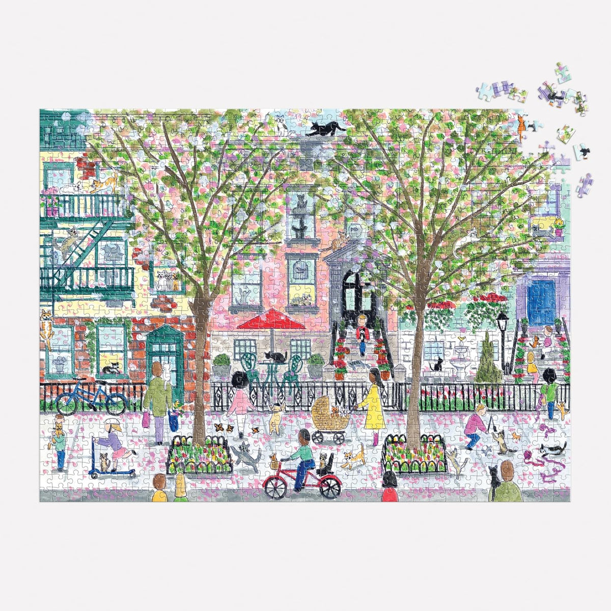 Michael Storrings Cats in The City 1000 Piece Puzzle - Just Fabulous Palm Springs