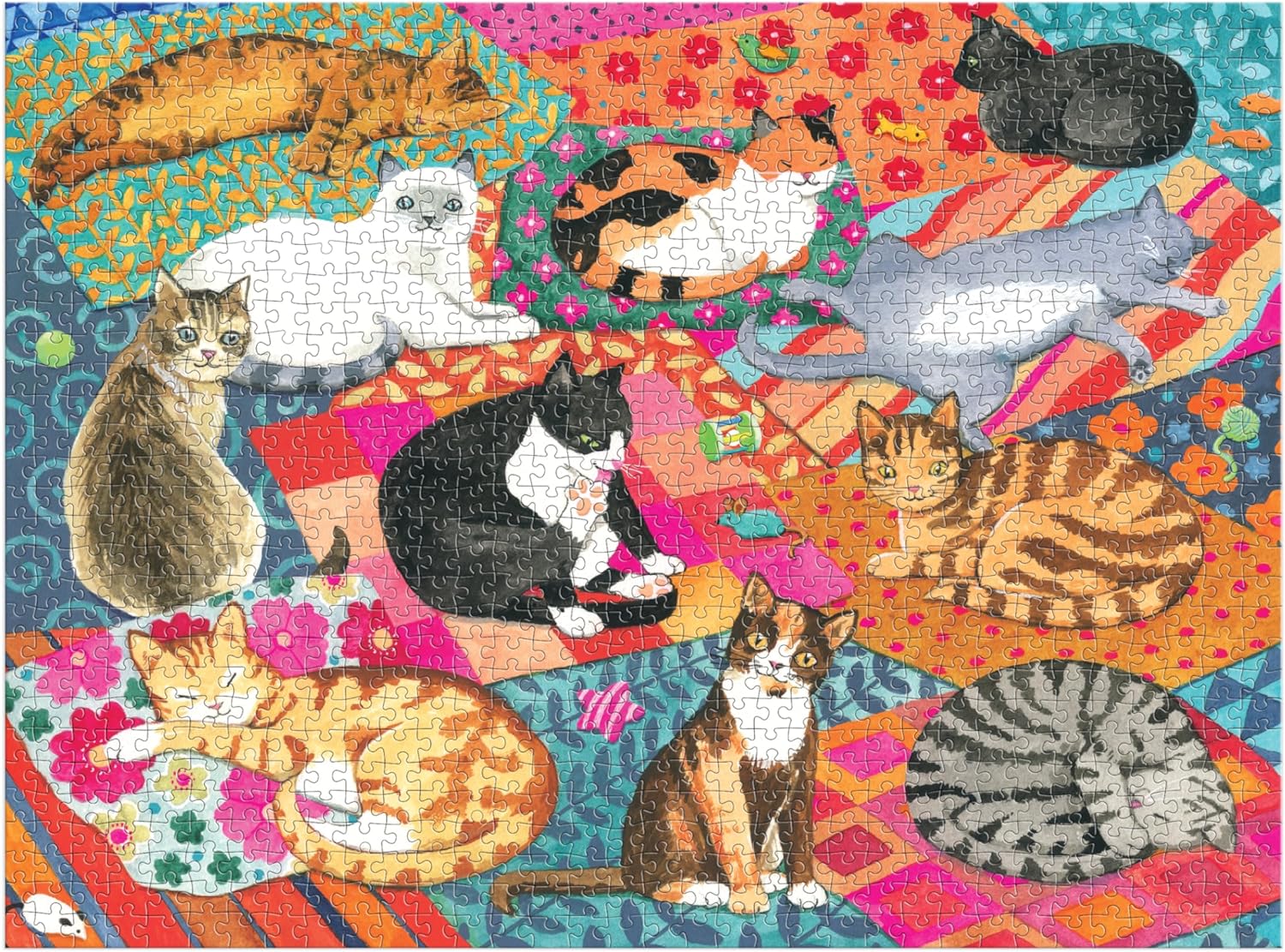 Lounging Cats 1000 Piece Puzzle - Just Fabulous Palm Springs