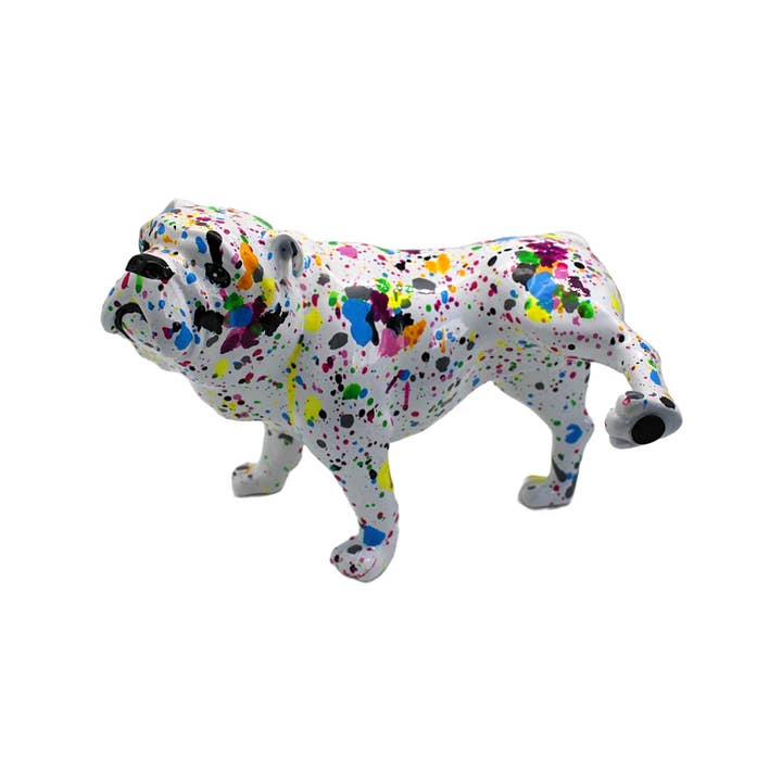 Splatter French Bulldog with Leg Up - 10" Long