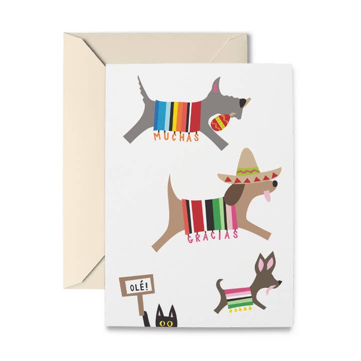 Spanish Doggies Greeting Card - Just Fabulous Palm Springs
