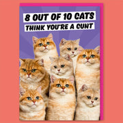 8 Out Of 10 Cats Greeting Card - Just Fabulous Palm Springs