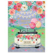 Mr. & Mrs. Wedding Car Greeting Card - Just Fabulous Palm Springs
