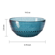Hobnail Colored Glass Bowl - Blue