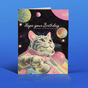 Out Of This World Cat Birthday Card - Just Fabulous Palm Springs