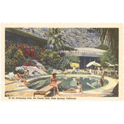 Hotel Swimming Pool Palm Springs Blank Greeting Card - Just Fabulous Palm Springs