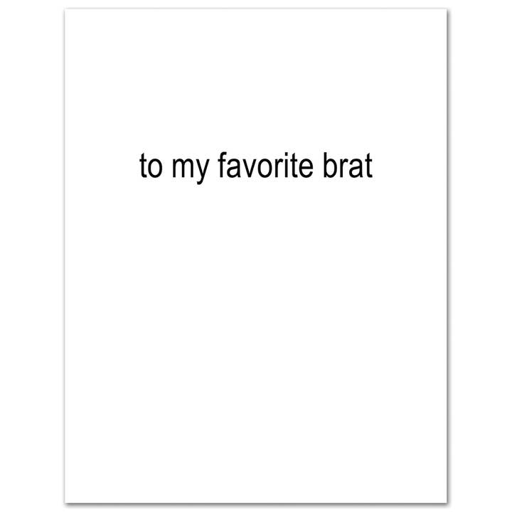 Card: Brat Birthday