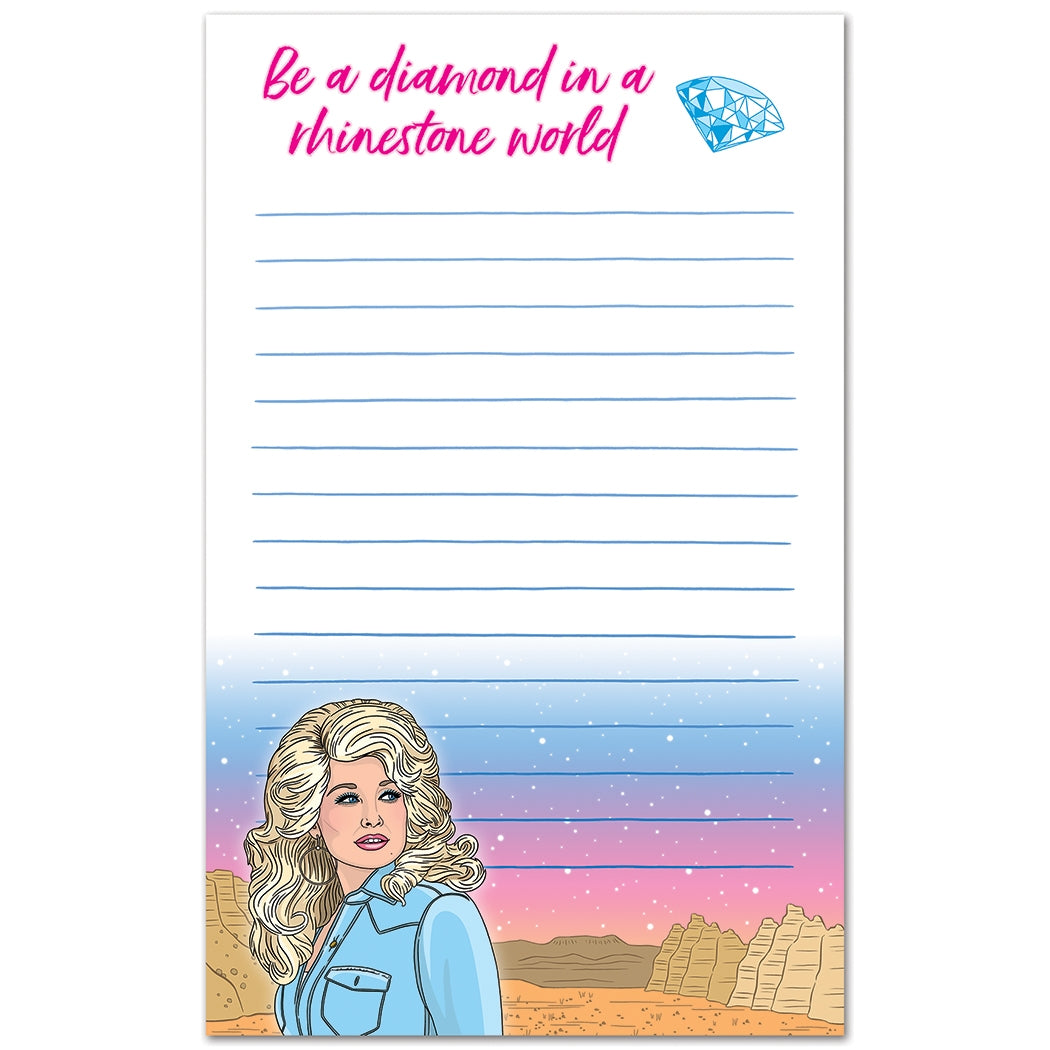 Notepad: Dolly Parton Diamond In A Rhinestone World