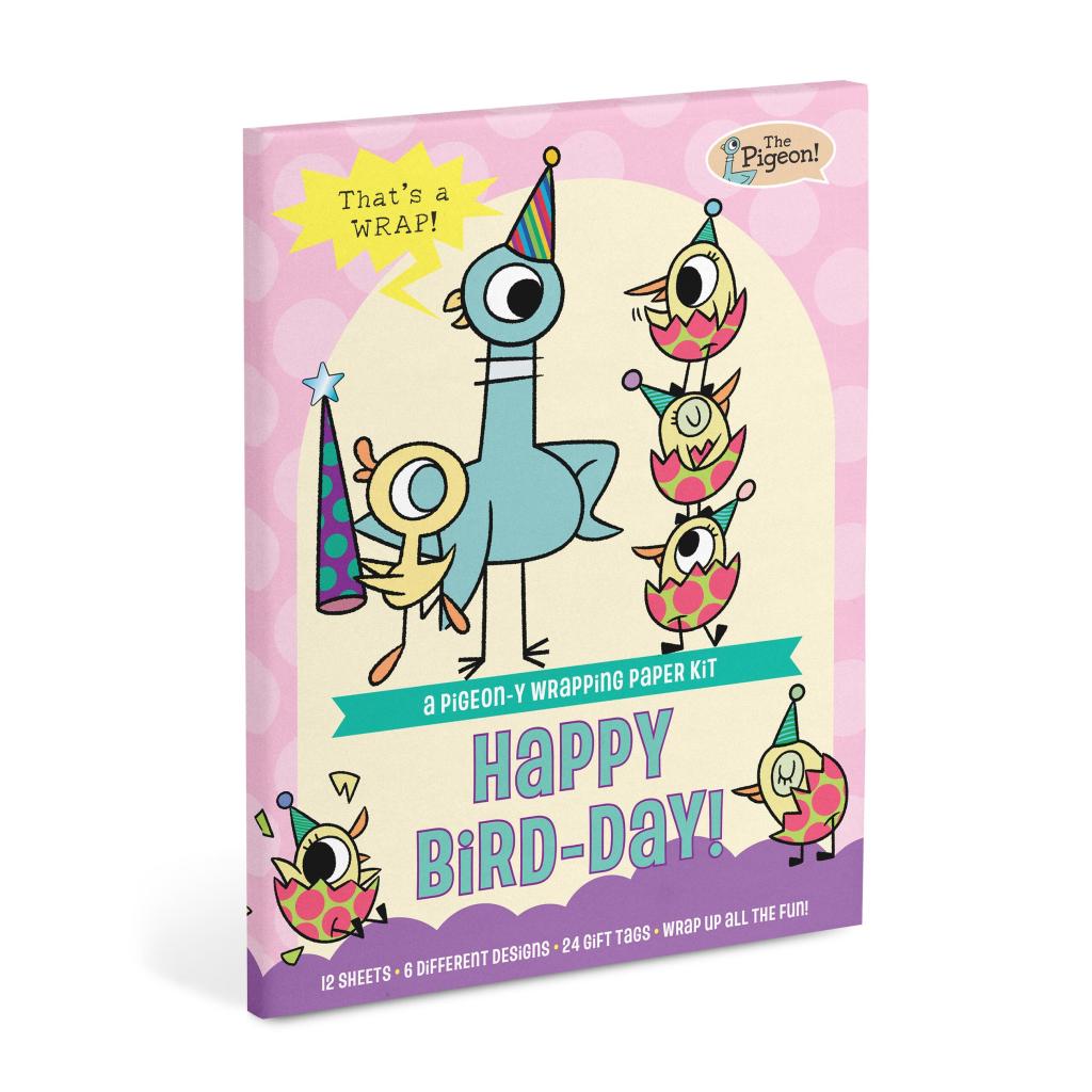 Happy Bird-Day: A Pigeon-y Wrapping Paper Kit - Just Fabulous Palm Springs